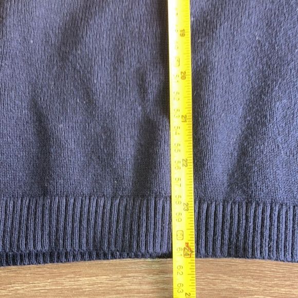 TALBOTS INDIGOO NAVY BLUE FRESH LEMONS INTARSIA SWEATER WOMENS SMALL PETITE - Picture 8 of 10